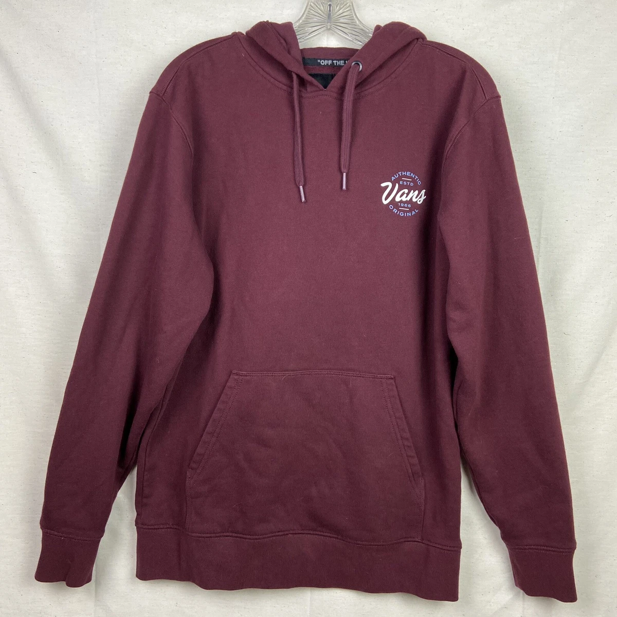 Vans Sweater Adult Small Maroon Hoodie Long Sleeve Sweater Pullover eBay