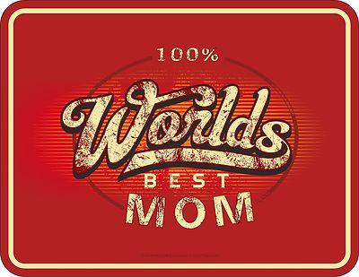 Blechschild Schild 100 % Worlds best Mom Beste Mama Mutter Mutti NEU