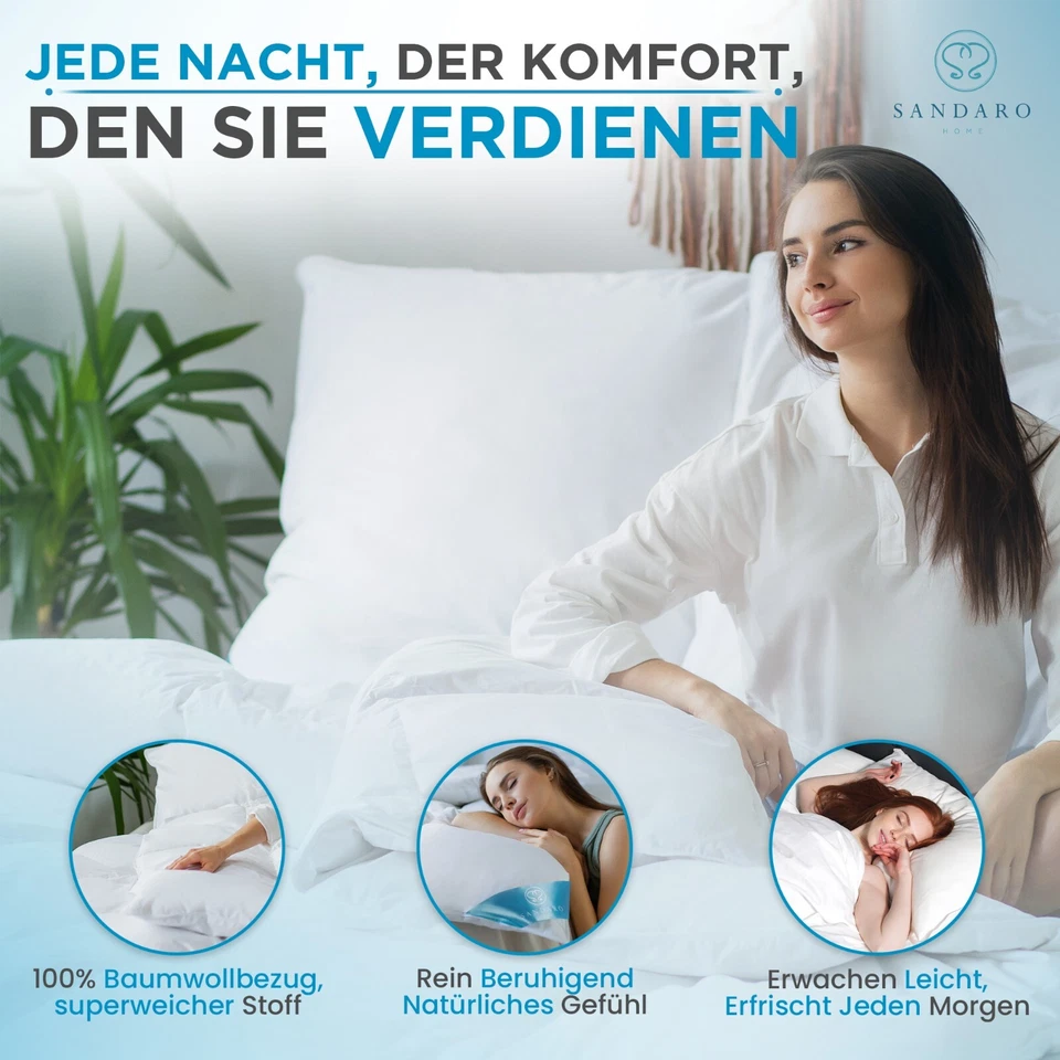 Daunendecke Winterdecke Bettdecke Kassettendecke 135x200 155x220 200x220 ÖKO-TEX - Bild 4 von 4