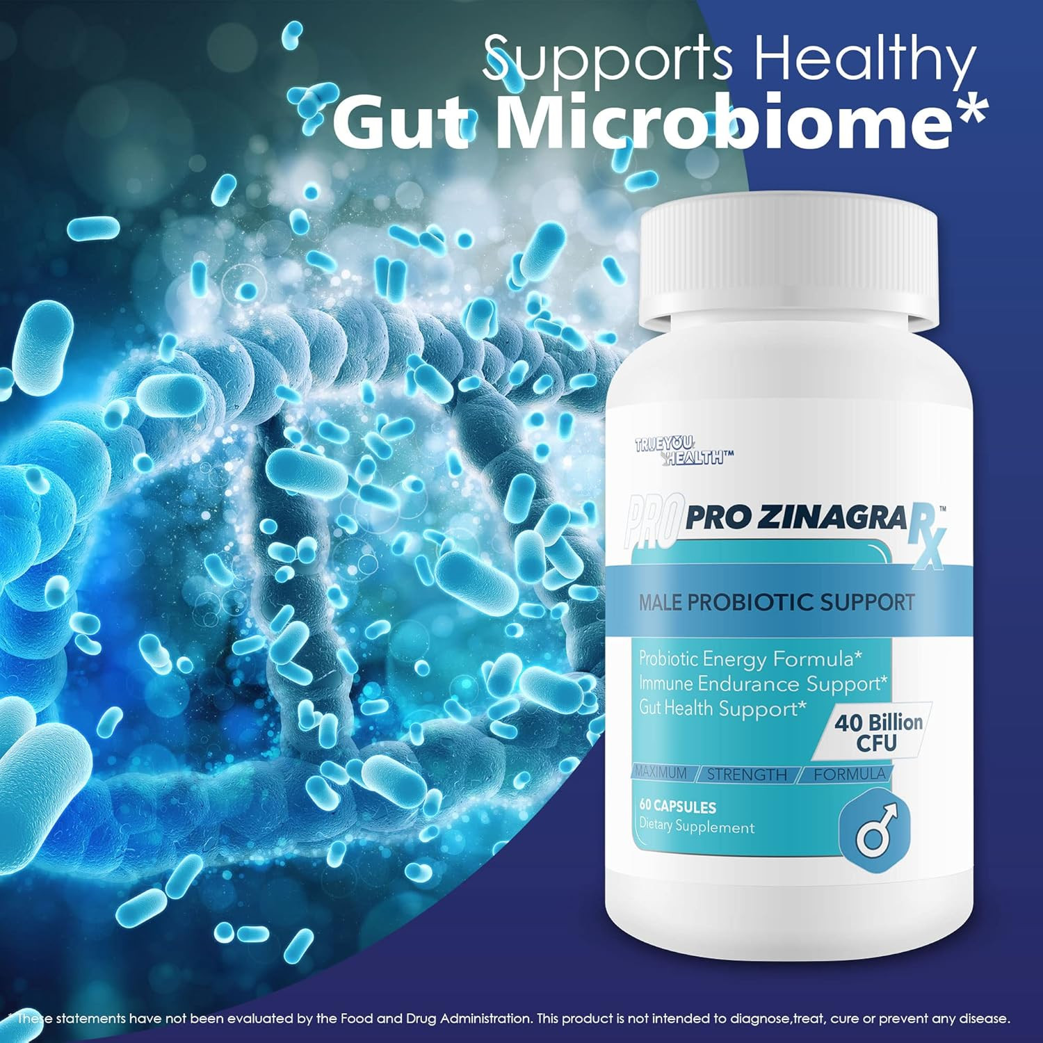 Pro Zinagra RX - Male Probiotic Support - Promote Increased Energy & Endurance -