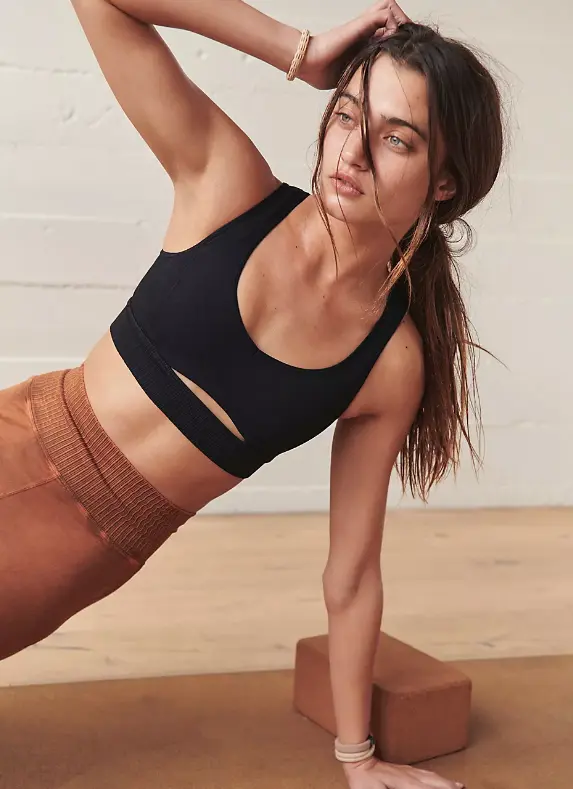 Free People Movement Good Karma Cut Out Sports Bra Top, All Colors $48, FF-211