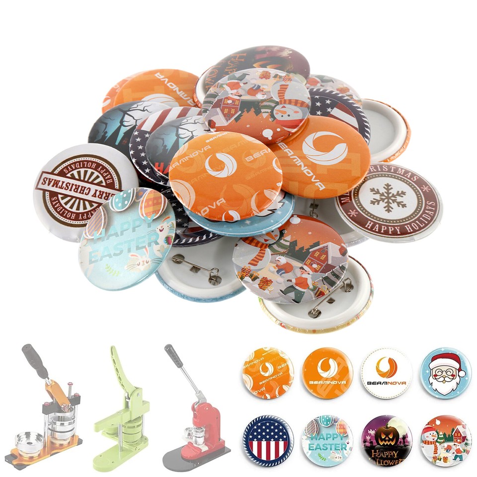 100x Fit For Badge Maker Machine Die Mould Button Parts Badge Brooch 25 ...