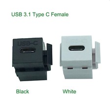 10 USB Type C 3.1 Female to Female Extension Keystone Coupler Adapter Wall Plate