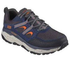 Navy Skechers Men Shoes Leather Sport Trail Outdoor Cushion Memory Foam 237192