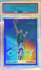 POP 37 PSA 10 Luka Doncic 2019 Panini NBA CITY Blue Prizm SSP Premium Holo RARE!