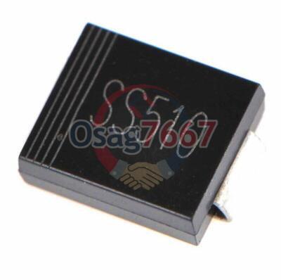 50pcs SMC 5A/100V SS510 DO-214AB Chip Schottky Diodes Surface Mount new