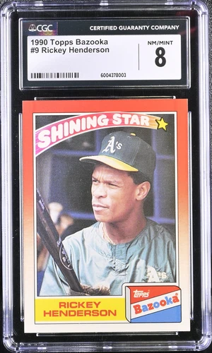 Rickey Henderson 1990 Topps Bazooka #9 CGC 8