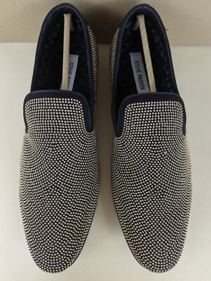 Steve Madden Mezmoryz Loafers Mens 9 Black Gold Studded Slip On Shoes NWB Steve Madden | Shoes | Steve Madden Mezmoryz Loafers Mens 9  main image 3