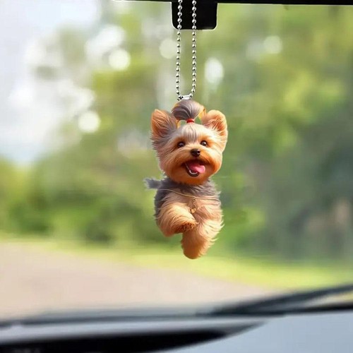 Hanging Decoration Creative Acrylic Flat Cartoon Animal Dog Pendant New K7 U8W3 - Picture 4 of 9