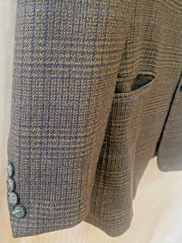 Gianfranco Ruffini Suit Jacket Men's Brown Lambswool Notch Lapel Single Breasted - Picture 2 of 11