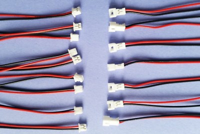 Lot De 5 Paires De Connecteurs JST 2.0 PH – Mâle/femelle Avec Câble Silicone 28 AWG 15 Cm – VUNIVERSUM Pour Modélisme