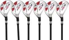 Mens Majek Golf All Hybrid Partial Set (6-SW) Senior "A" Flex Utility Clubs