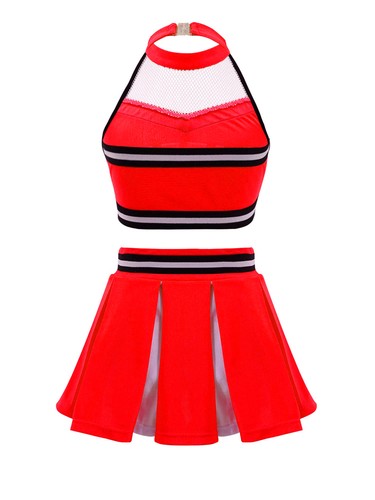 Kids Girls Sets Cheer Team Outfits Cosplay Costume A-line Costumes Gift Suit - Picture 14 of 65