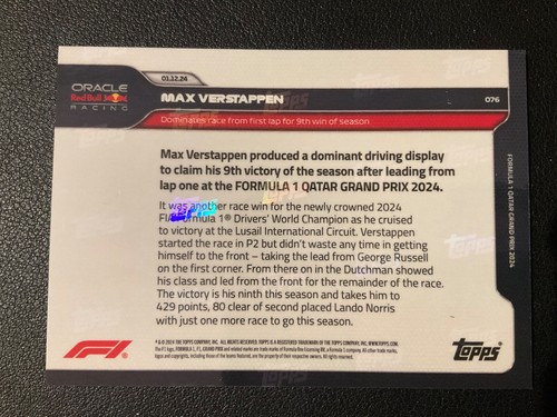 *PICK YOUR CARD* 2024 Topps Now Formula 1 F1 Base Set (UPDATED Jan 22, 2025) - 第 162/172 張圖片