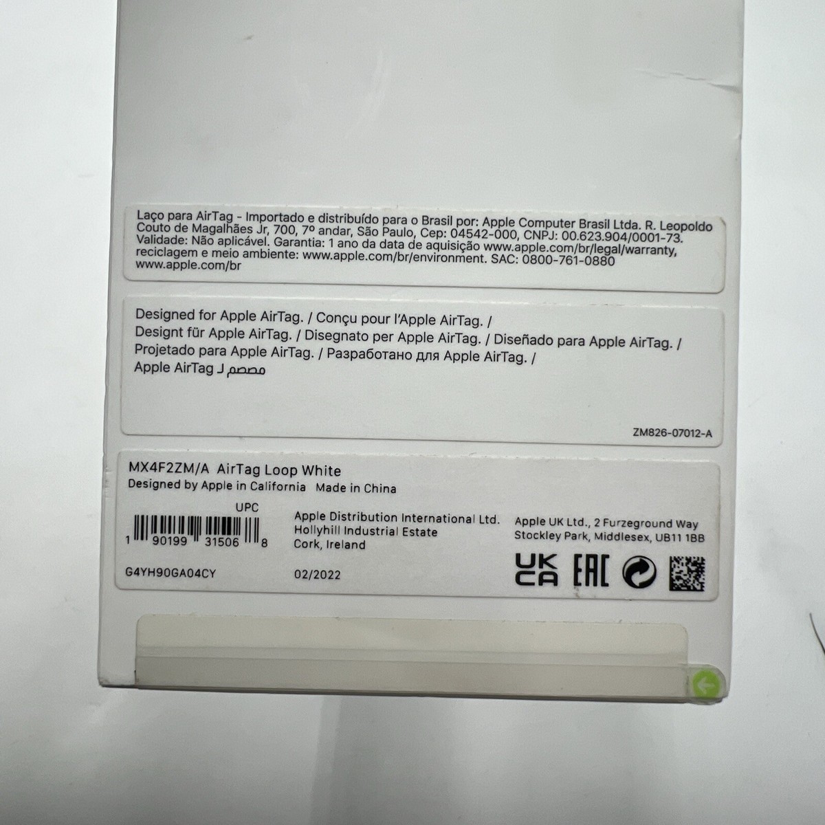 GENUINE OEM APPLE AIRTAG AIR TAG LOOP WHITE MX4F2ZM/A - NEW SEALED  190199315068| eBay