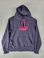 Puma hoodie sweatshirt warm size large youth teen dark blue active
