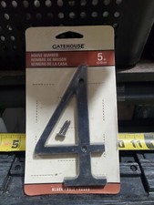  NEW Gatehouse 5" Black House Number w/Hardware