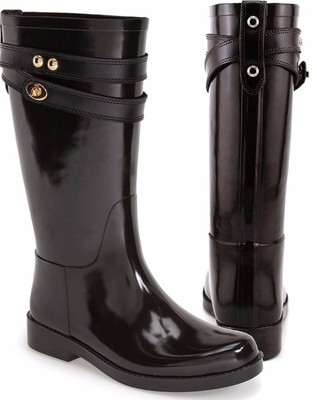 brown coach rain boots