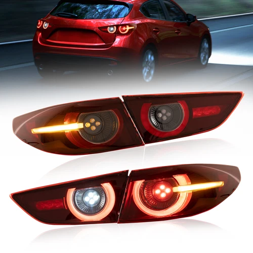 Vland Full LED Taillights Rearlamp For 2019 2020 2021 Mazda 3 Axela w/Dynamic LR - Picture 1 of 8