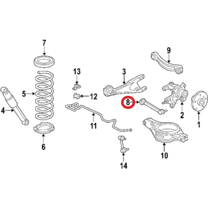 Genuine OEM Rear Alignment Camber / Toe Lateral Link For RAV4