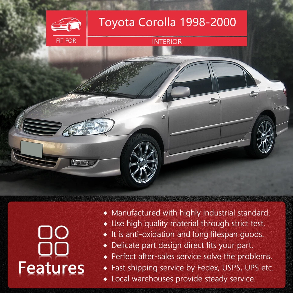 Interior Inner Inside Door Handles Beige 2 Left 2 Right For Toyota Corolla 98-02 — 第 3/4 张图片