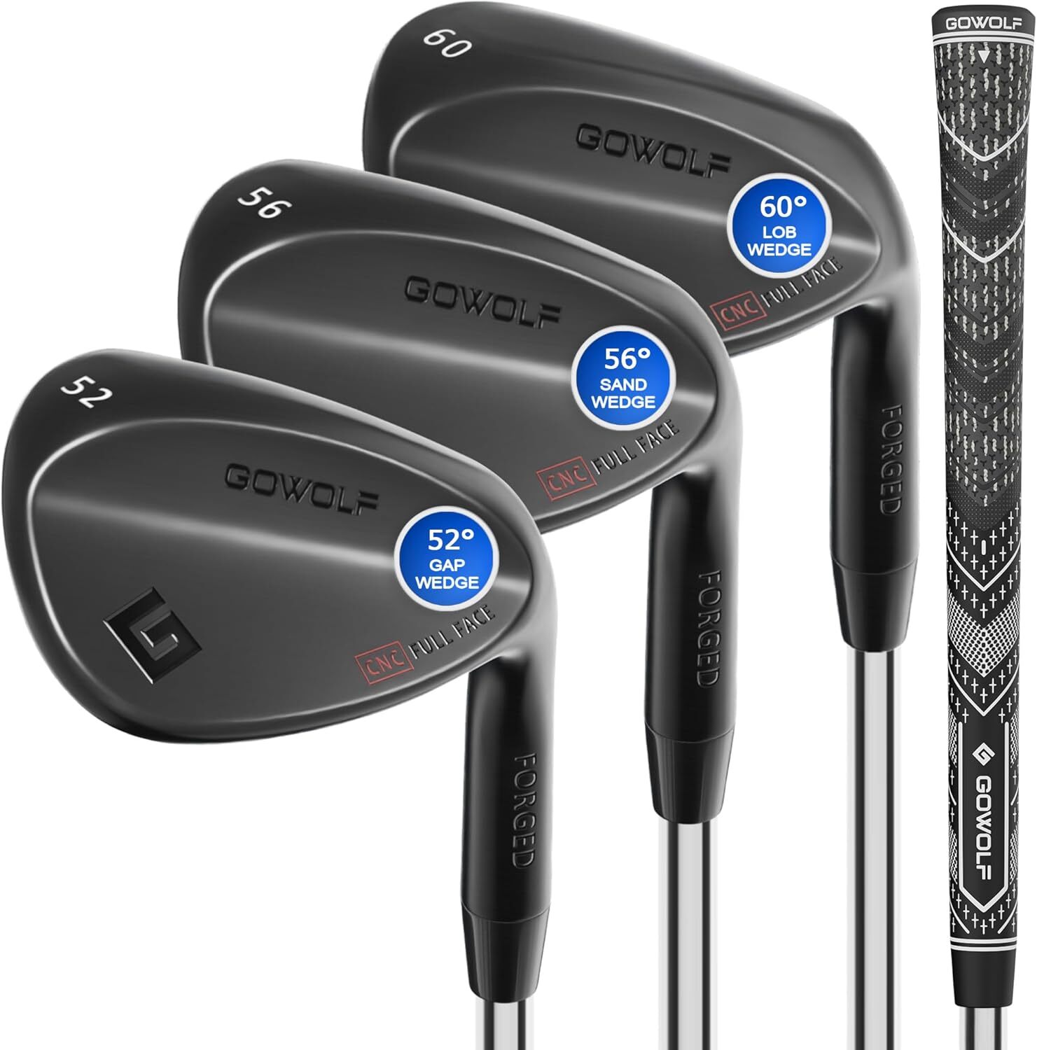 Wedges 52/56/60 Degree Set Premium Full Face Gap Wedge Golf 