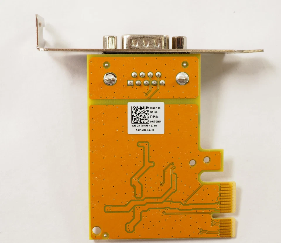 Dell Sunix DB9 NT0HM Serial Port RS-23 PCI-E Interface Card Low Profile - Image 4 of 4