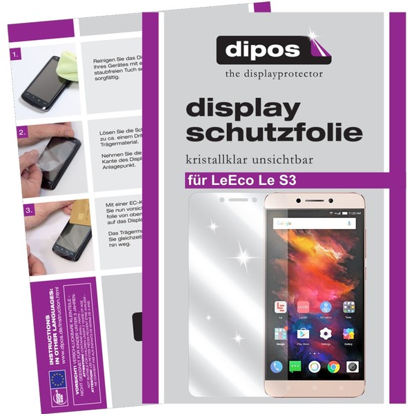 2X Schutzfolie FüR Leeco Le S3 Klar Displayschutzfolie Folie Dipos Displayfolie-image