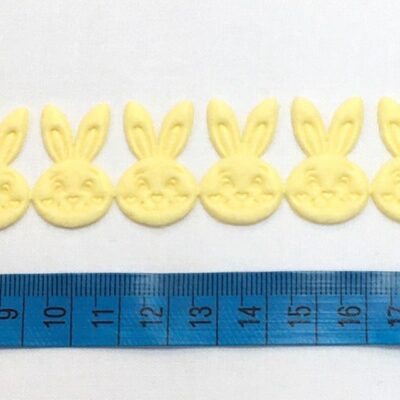 Ostern gelber Hasen Kopf Borte Meterware