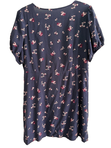 Gap Babydoll Blouse Womens XL Blue Floral Button Front Top Cottagecore Career - Picture 3 of 13