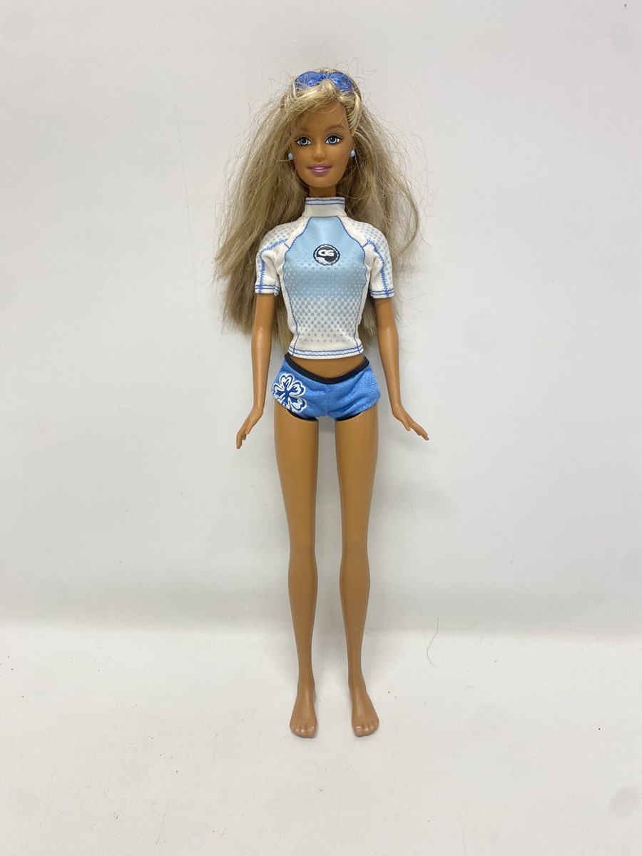 Barbie Cali Girl Doll Surfer Swimsuit Beach Feet Tanned Mattel