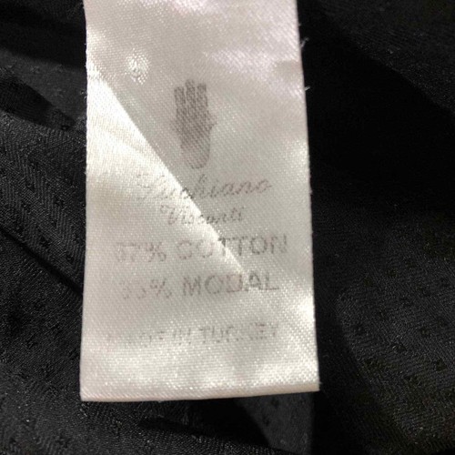 Camicia da uomo Luchiano Visconti 4XL nera maniche corte tessuto testurizzato - Foto 9 di 9