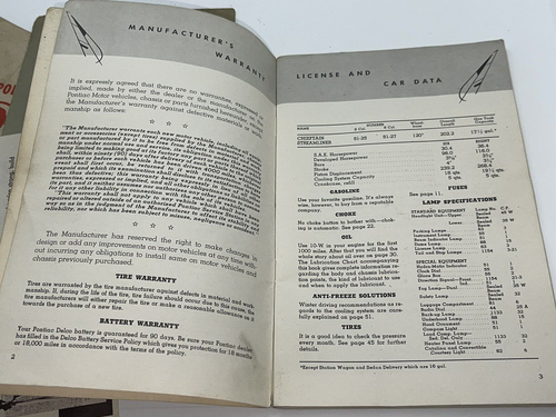 Original 1935 Plymouth Instruction Book & 1951 Pontiac Owners Service Guide Set - Picture 11 of 18