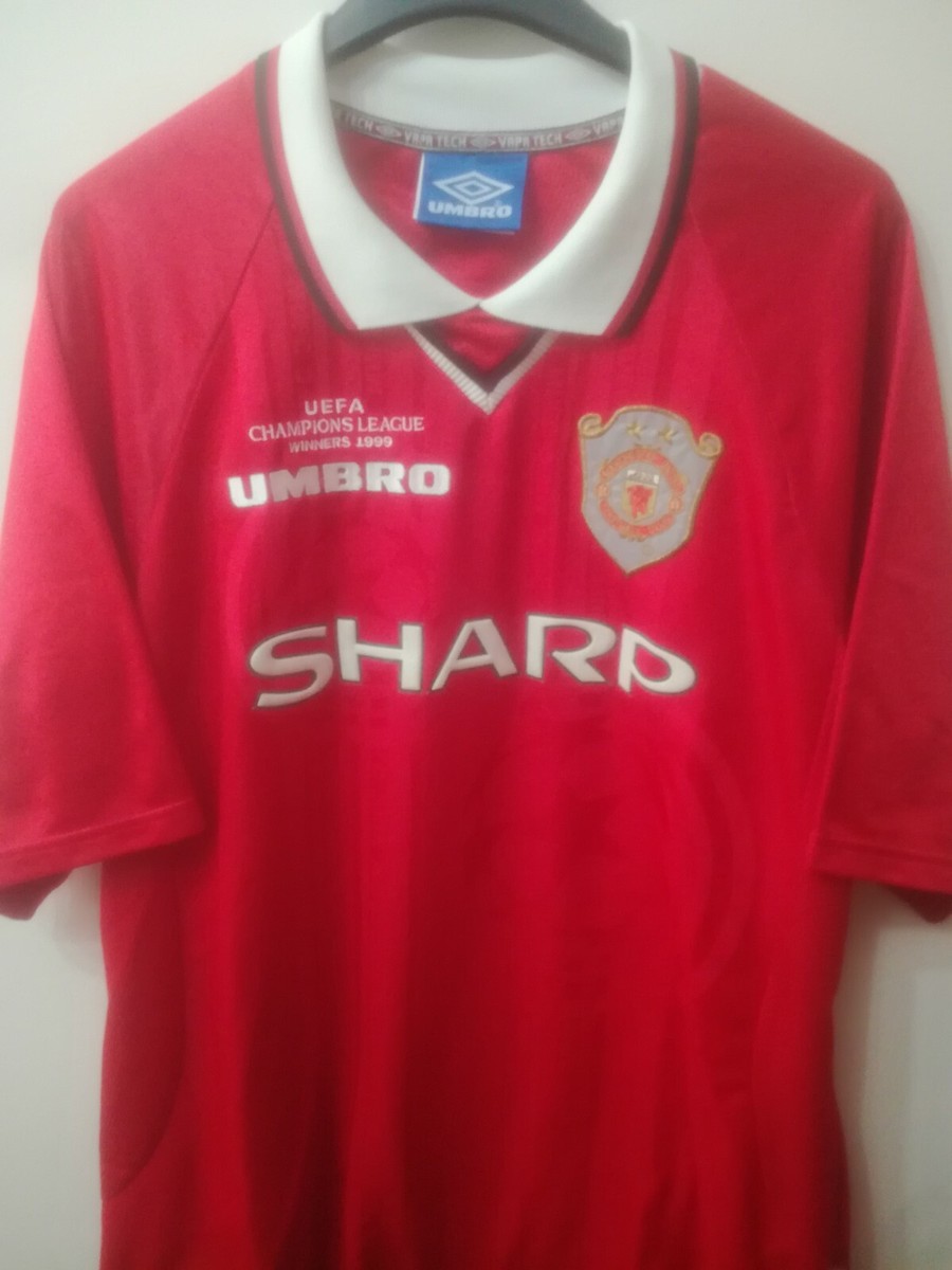 MANCHESTER UNITED 1999-2000 Winners Sharp camiseta shirt trikot