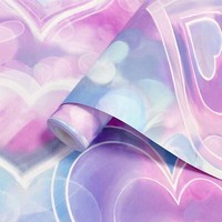 Holden Neon Herz Pink Blau Weiß Cool Teen Schlafzimmer Deko Matt Tapete 13785