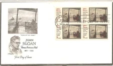 US SC # 1433 John Sloan FDC.Block Of 4, Artmaster Cachet.