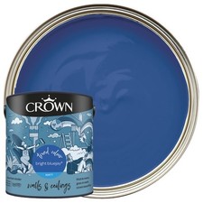 Crown Matt Emulsion Bright Bluejay Blue Interior Wall Ceiling Paint 2.5L Pro Max