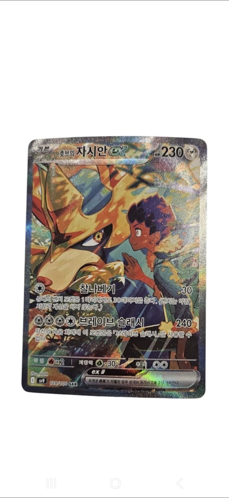 Pokemon Hop's Zacian EX SAR 120/100 Korean