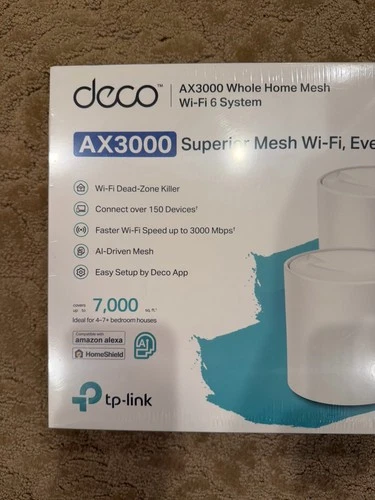 NEW! TP-Link Deco X60 AX3000 WiFi 6 Mesh Router System Whole Home 3-Pack image 2