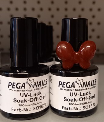 Soak Off Gel   2 x 8ml Nagel Gellack  Dunkel Rot + Base Coat UV Lack SO 1675