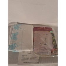 Dimensions Needlecrafts Butterfly Flowers Pillowcase Set Cross Stitch w/ Floss