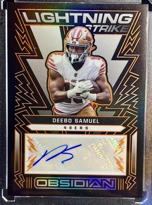 2022 Panini Obsidian - Lightning Strike Deebo Samuel Auto Electric Etch /75