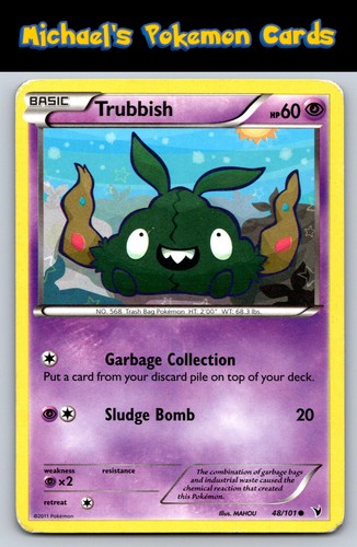 Trubbish 48/101 Common Noble Victories Pokemon Moderately Played
