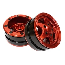 Integy 1.9 Alloy 5 Spoke Wheel 2 for 1/10 Scale Crawler INTC29060RED Electric