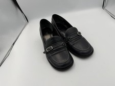 Vintage Coach Black Pump Leather Loafers Size 8.5 Made In Italy