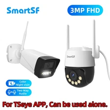 SmartSF 3MP IP Camera Waterproof Security Camera Outdoor Surveillance Camera