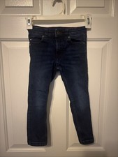 4T Tommy Hilfiger Dark Wash Slim Fit Dark Adjustable Waist Blue Jeans