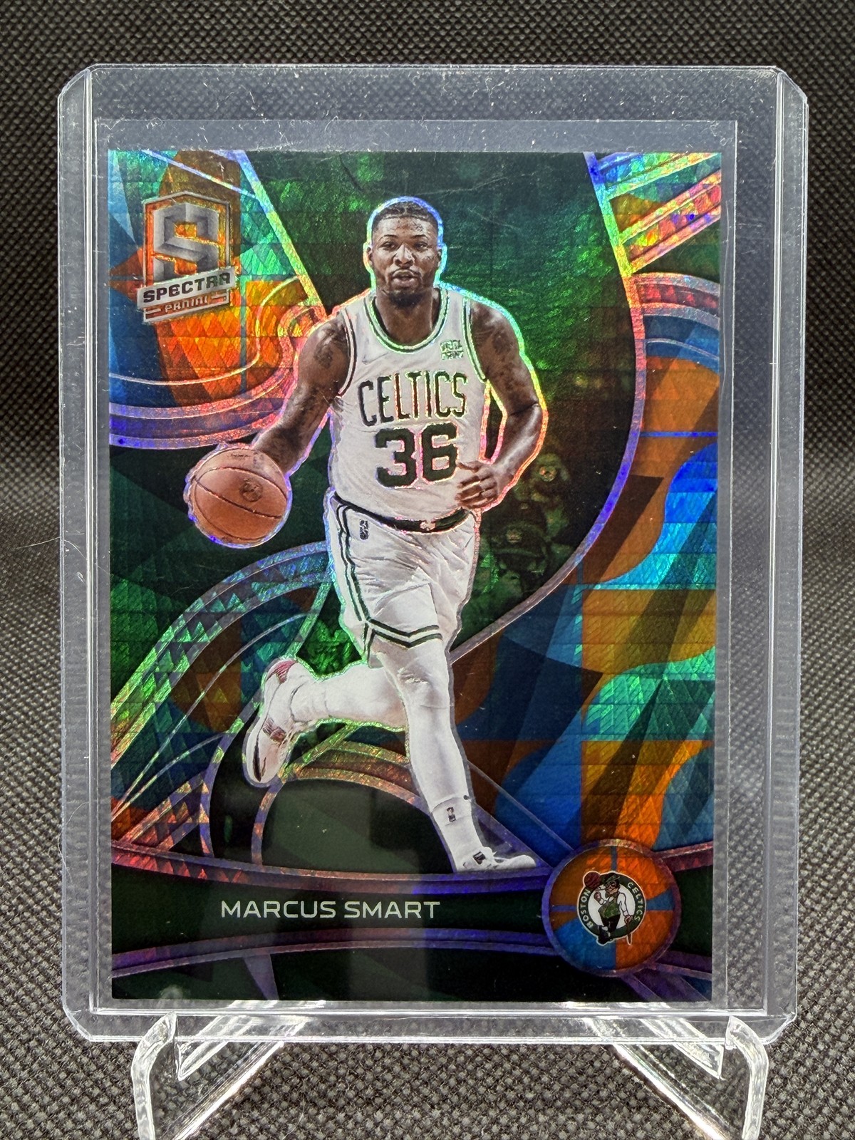 2021-22 Panini Spectra #85 Marcus Smart Asia Blue and Orange #/49