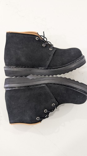 OUR LEGACY Chukka Boot 42 Dim Black Velour Suede Vibram Made in Portugal NIB - Picture 3 of 18