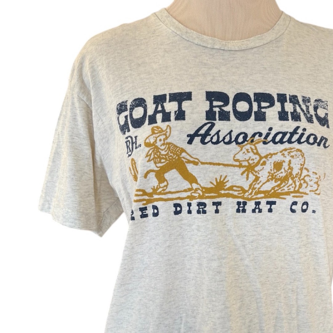 Red Dirt Hat Co Cream Mix Red Dirt Roping T-Shirt Size Medium-RF-224MS View 4